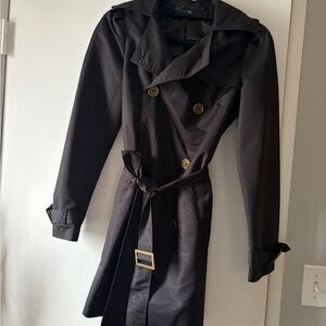 Black Double-Breasted Trench Coat